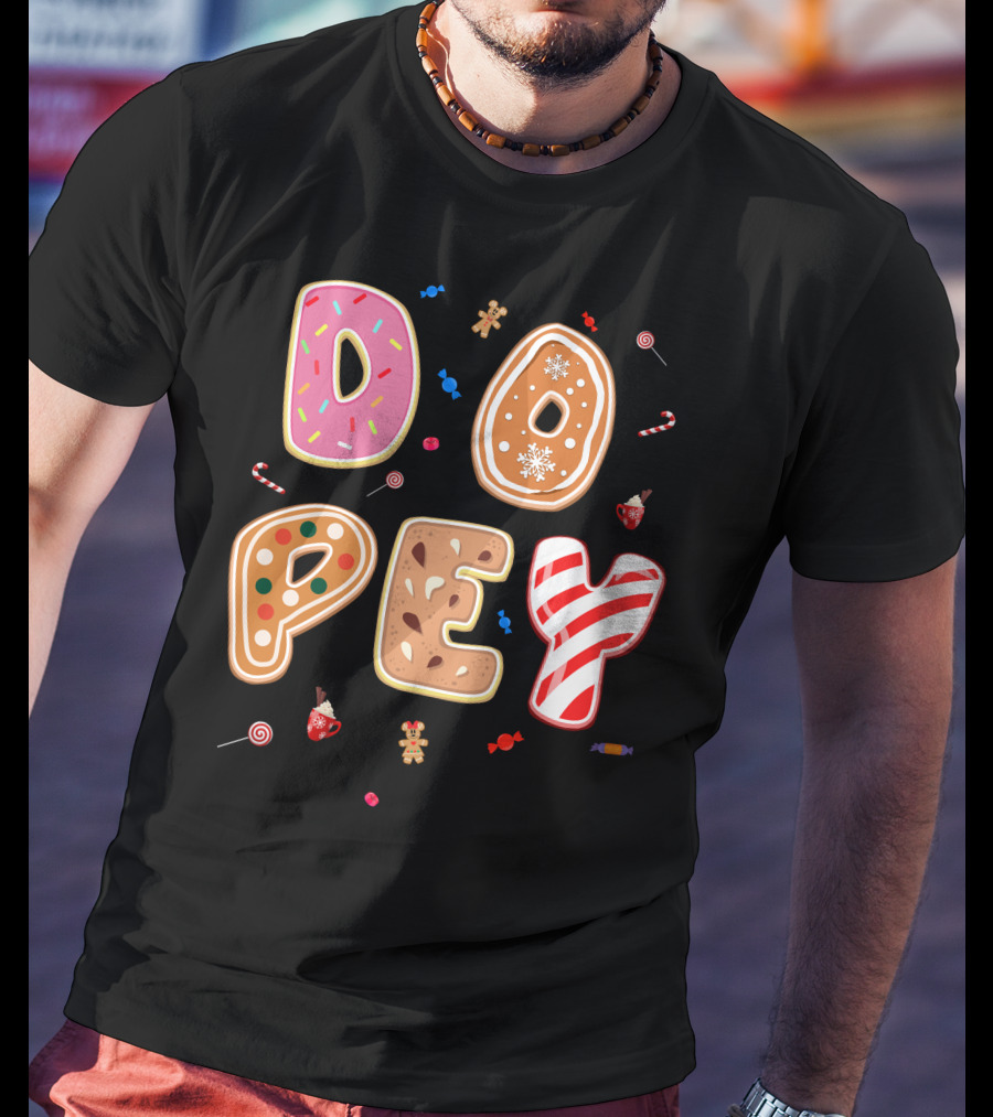 Dopey Candy Cane Gingerbread Cookie Sprinkle Sweets T-Shirt