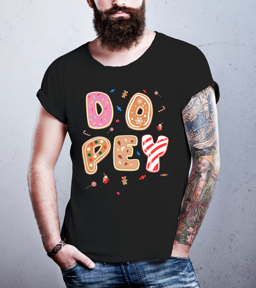 Dopey Candy Cane Gingerbread Cookie Sprinkle Sweets T-Shirt