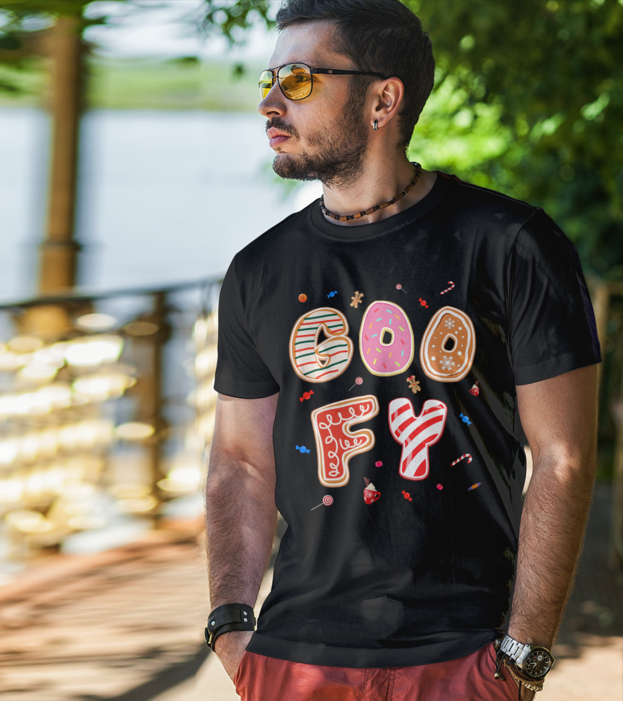 Goofy Cookie Holiday Treats Candy Cane Gingerbread T-Shirt