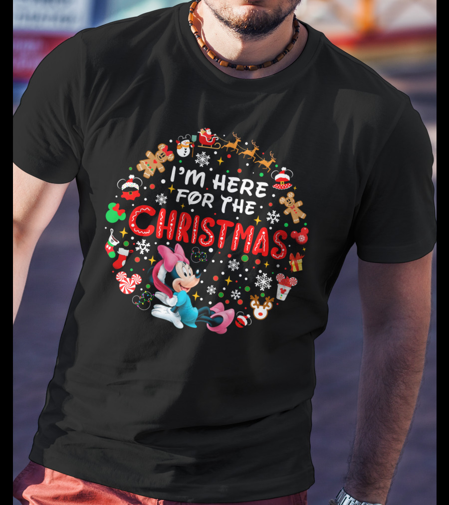 I'm Here For The Christmas Minnie Mouse Holiday Celebration T-Shirt