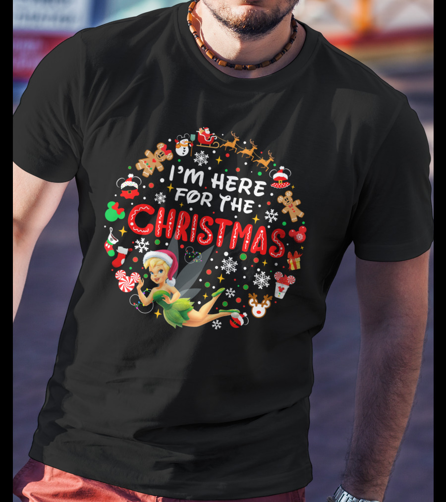 I'm Here For The Christmas Tinkerbell Holiday Icons T-Shirt