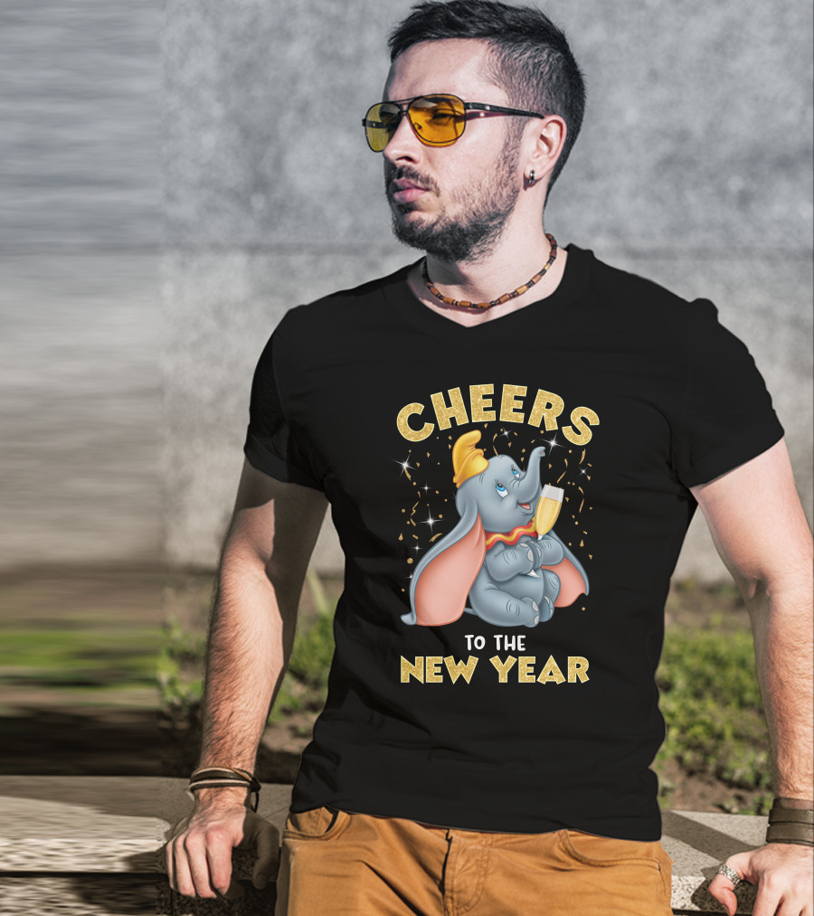Cheers To The New Year Elephant Champagne Celebration T-Shirt