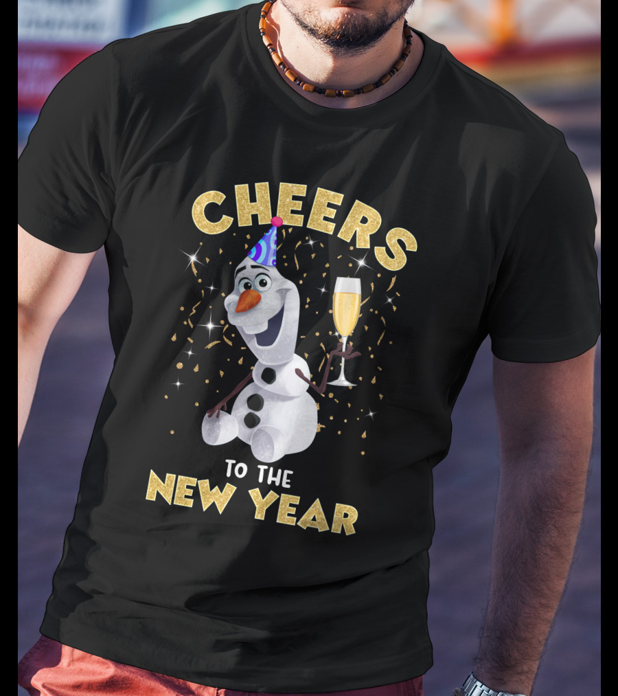 Cheers To The New Year With Olaf Champagne Party T-Shirt