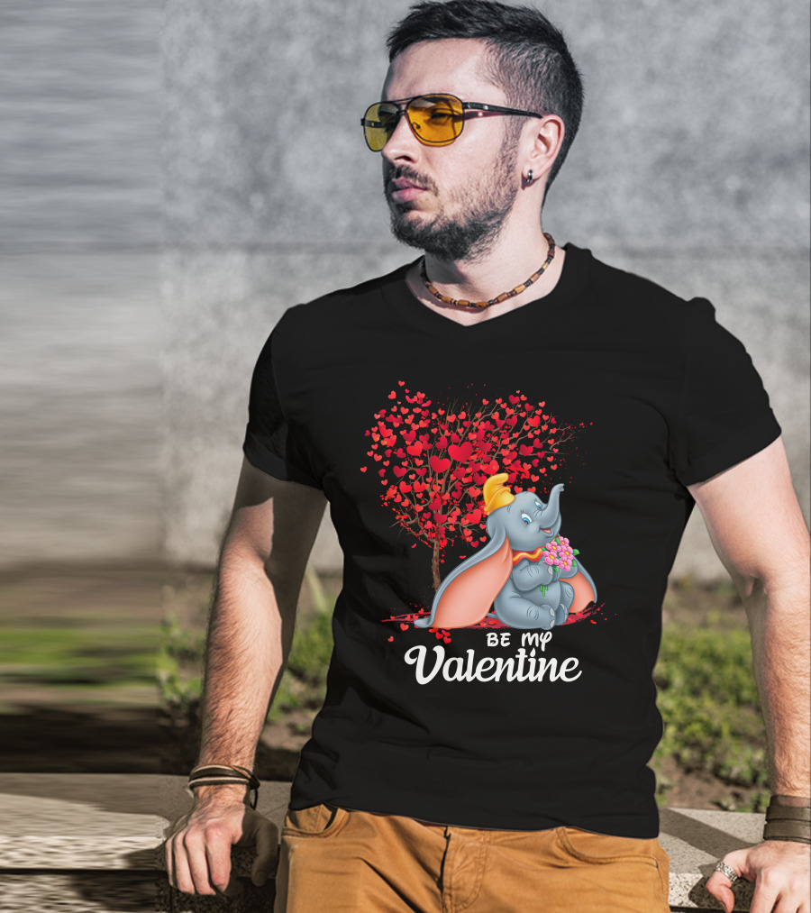 Dumbo Be My Valentine Red Heart Tree Bouquet T-Shirt