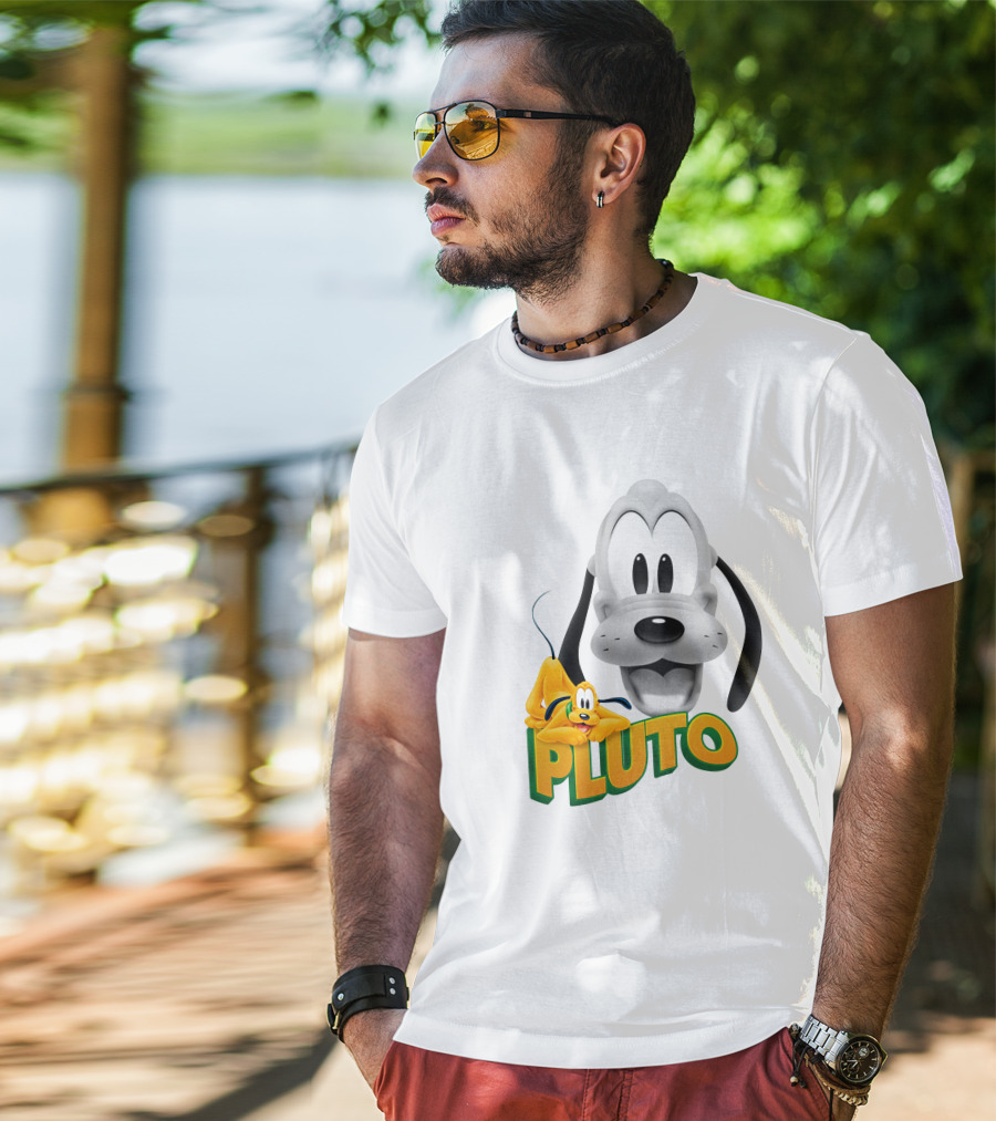 Pluto Cartoon Dog Disney Animation Character T-Shirt