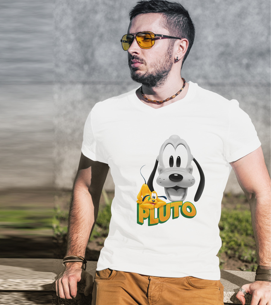 Pluto Cartoon Dog Disney Animation Character T-Shirt