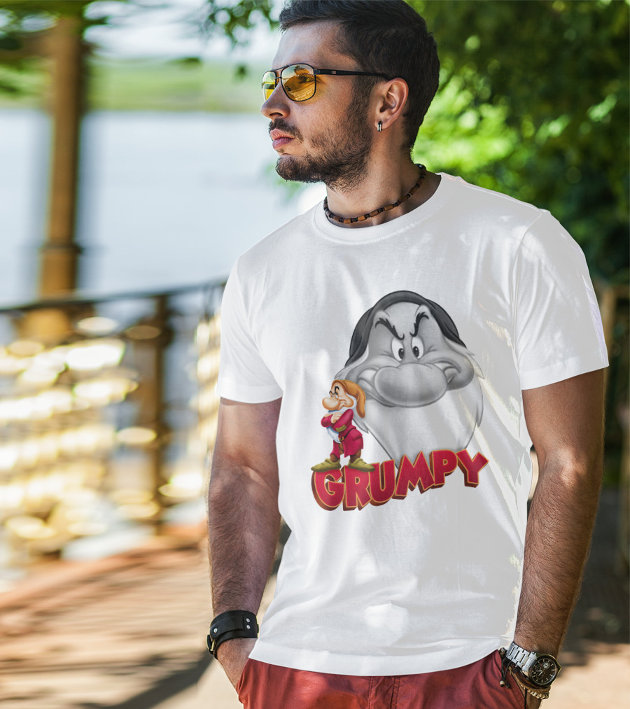 Grumpy Snow White Dwarf Character T-Shirt