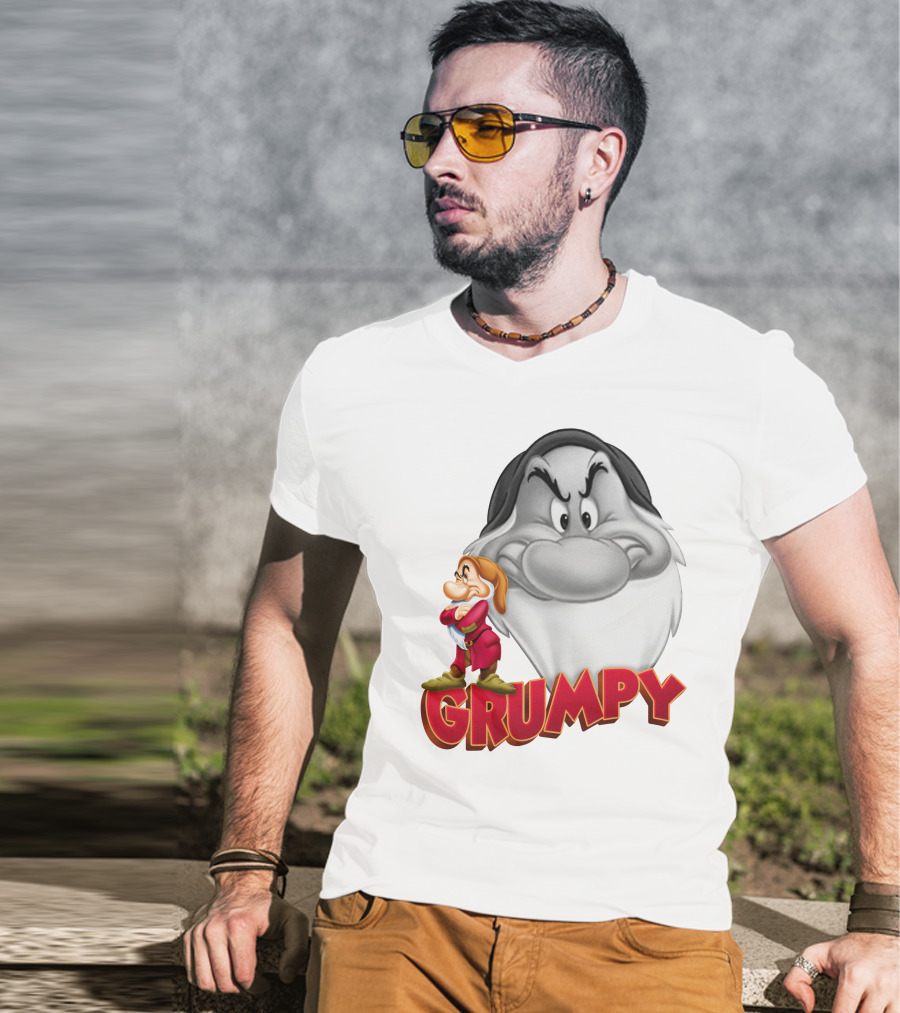 Grumpy Snow White Dwarf Character T-Shirt