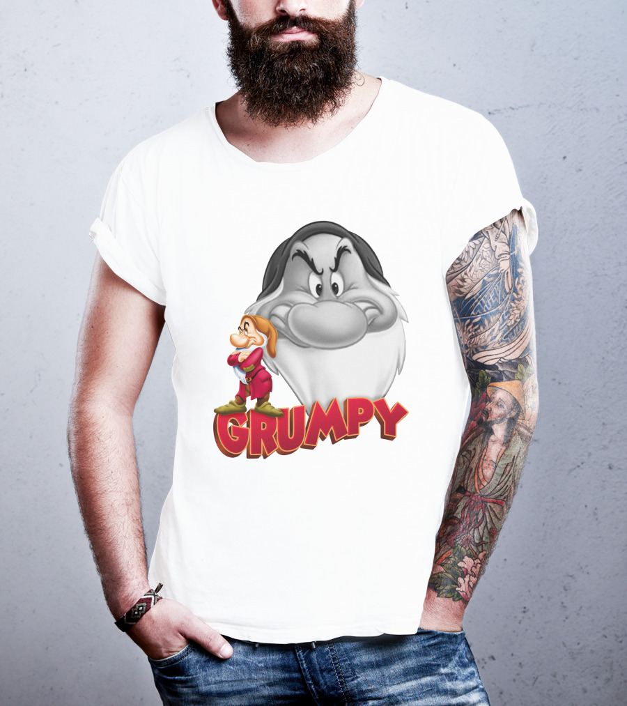 Grumpy Snow White Dwarf Character T-Shirt