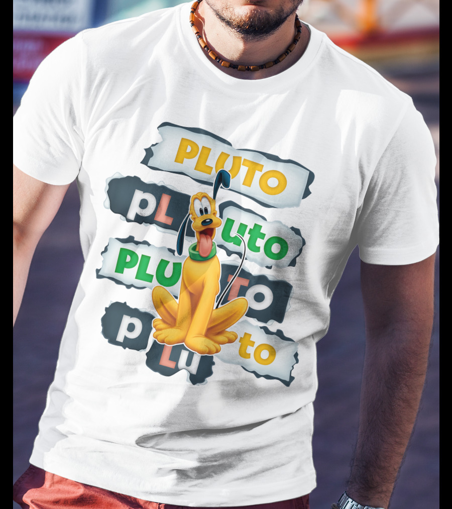 Pluto Disney Character Collage T-Shirt