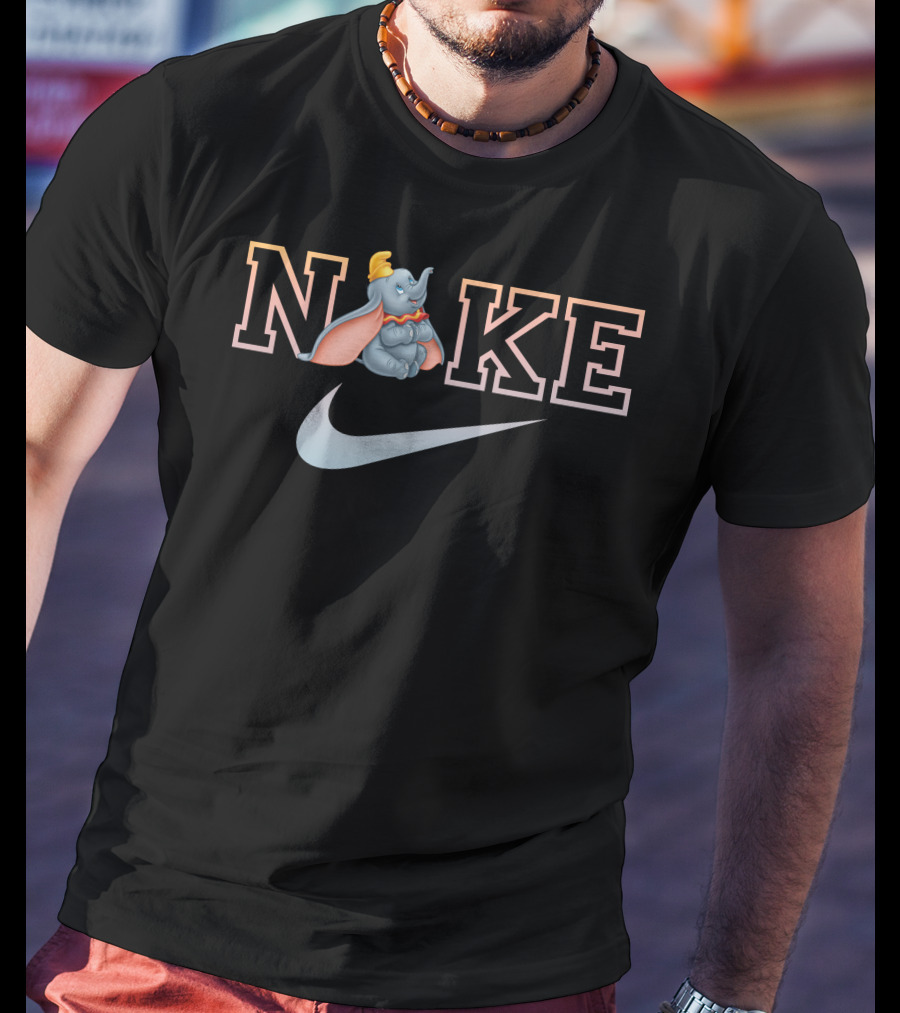 Dumbo Nike Logo With Flying Elephant And Swoosh T-Shirt