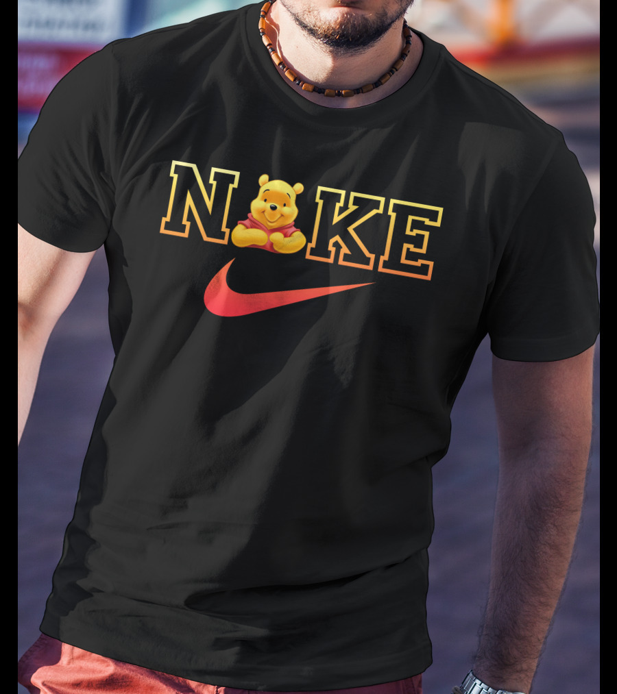 Nike Pooh Bear Red Swoosh T-Shirt