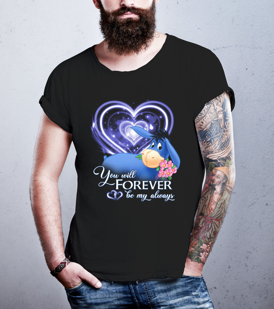 Eeyore You Will Forever Be My Always Hearts Flowers T-Shirt