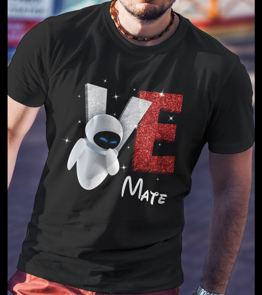 Eve Mate Wall-E Sparkling Letters With Effect T-Shirt