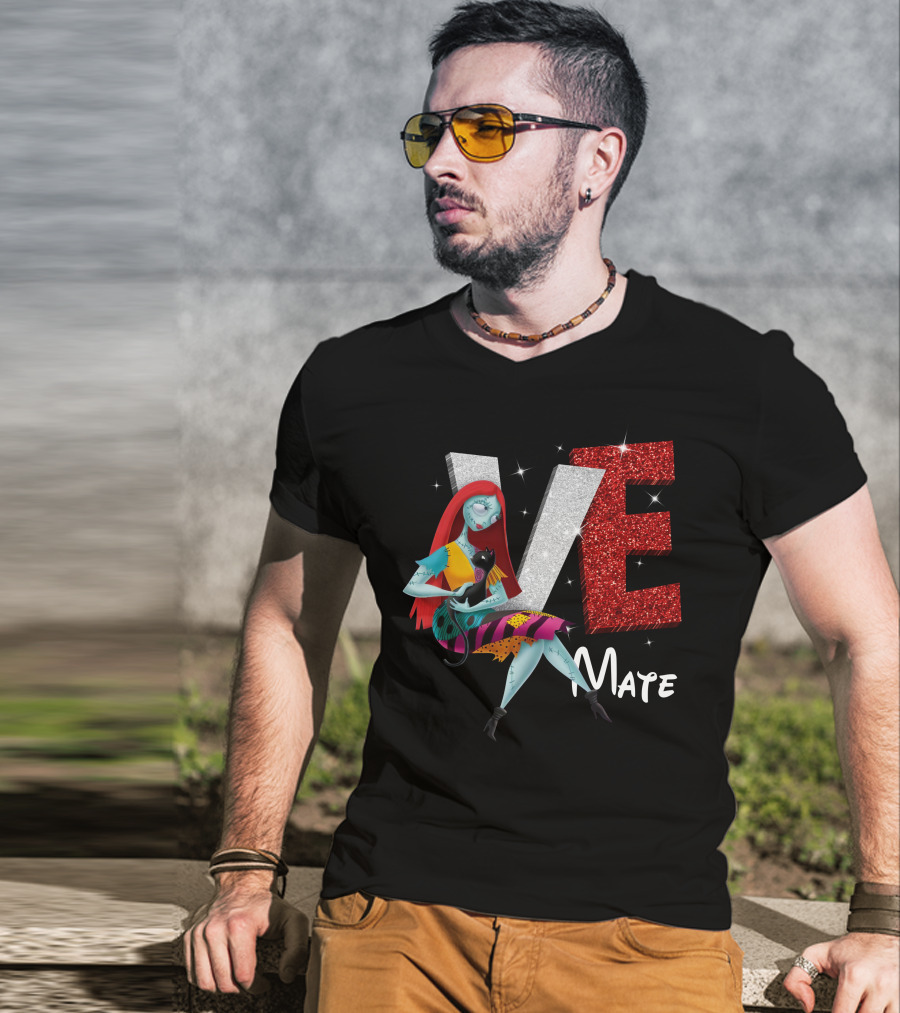 Sally Love Mate Red Black Cat T-Shirt