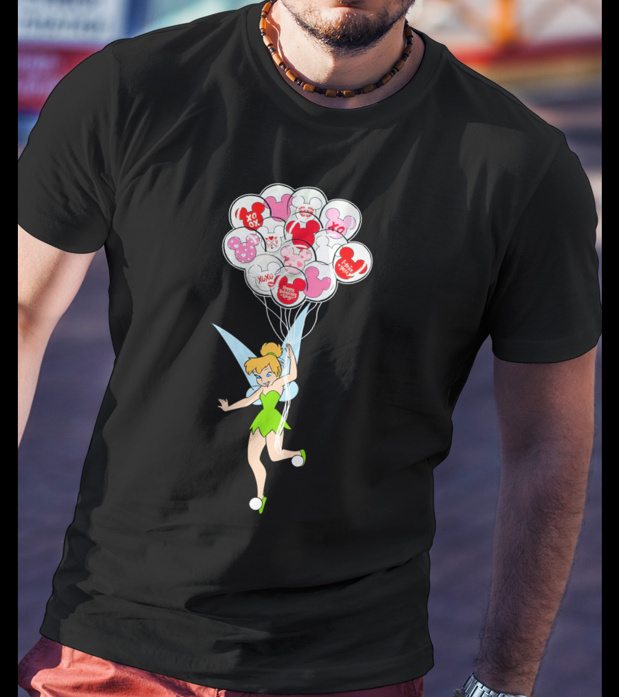 Tinkerbell Minnie Balloons Love Xoxo Disney Icons T-Shirt