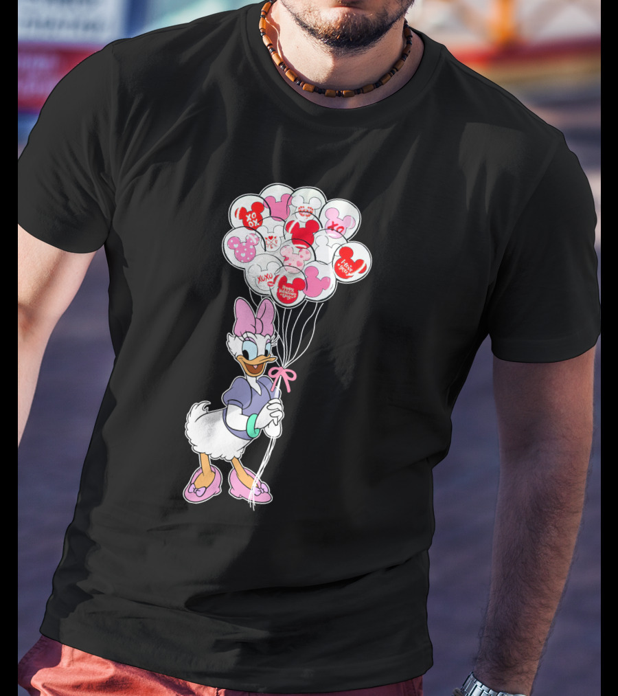 Daisy Duck Balloons Xo Love Minnie Mouse Icons T-Shirt