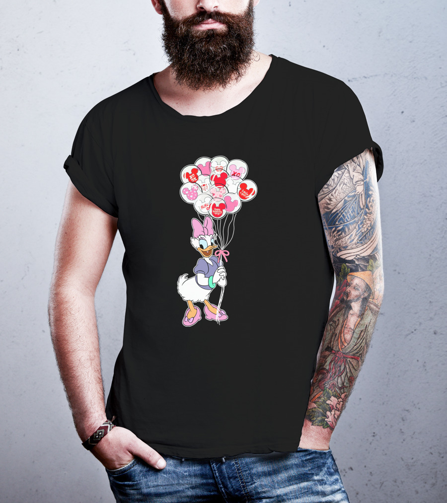 Daisy Duck Balloons Xo Love Minnie Mouse Icons T-Shirt