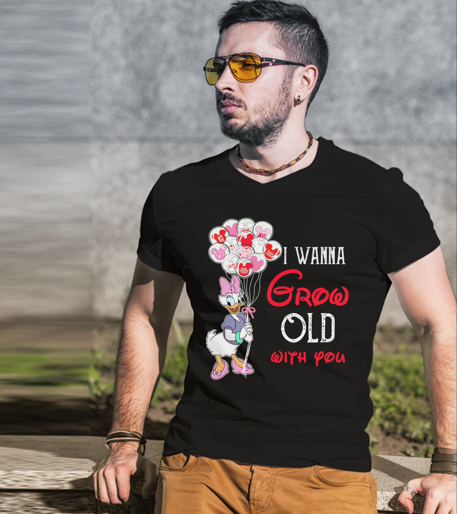 I Wanna Grow Old With You Daisy Balloons T-Shirt
