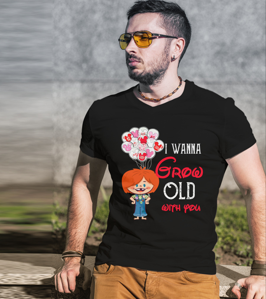 I Wanna Grow Old With You Balloons Xo Character T-Shirt