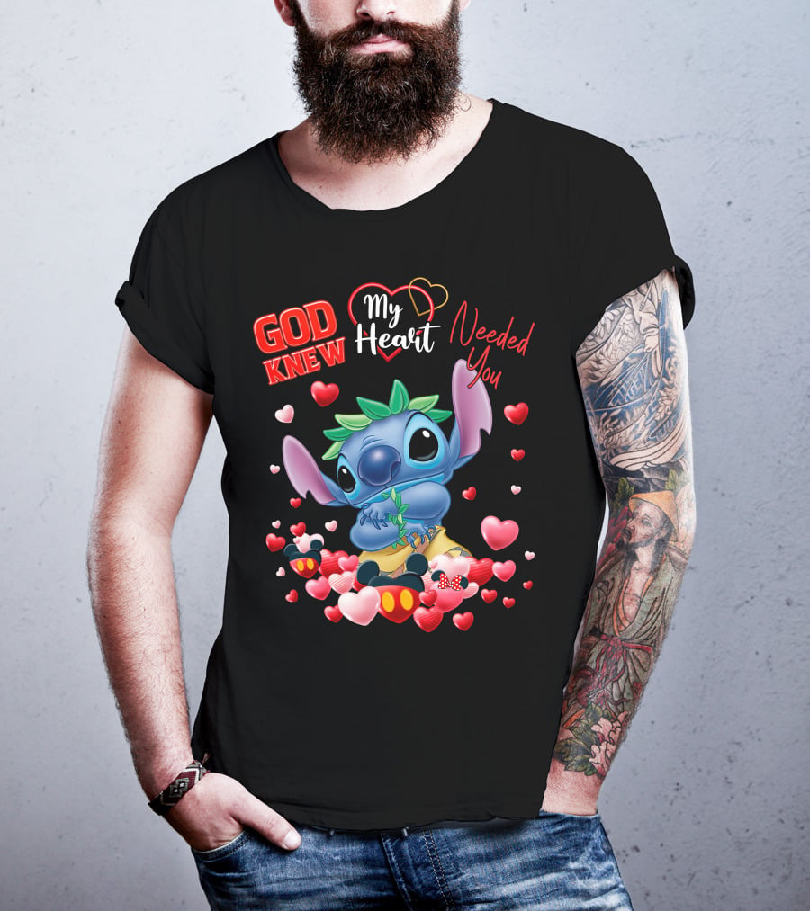God Knew My Heart Needed You Stitch Hearts T-Shirt