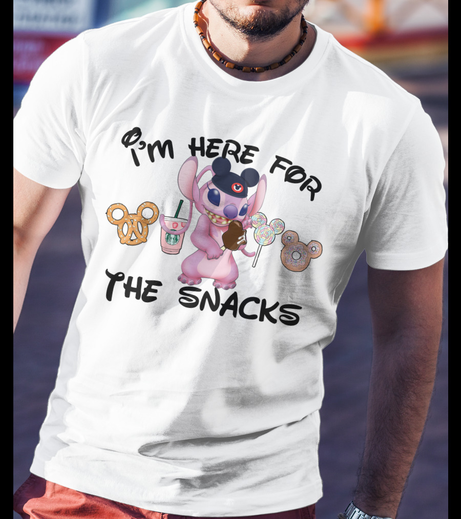 I'm Here For The Snacks Stitch Disney-Inspired Mouse Ears Treats T-Shirt