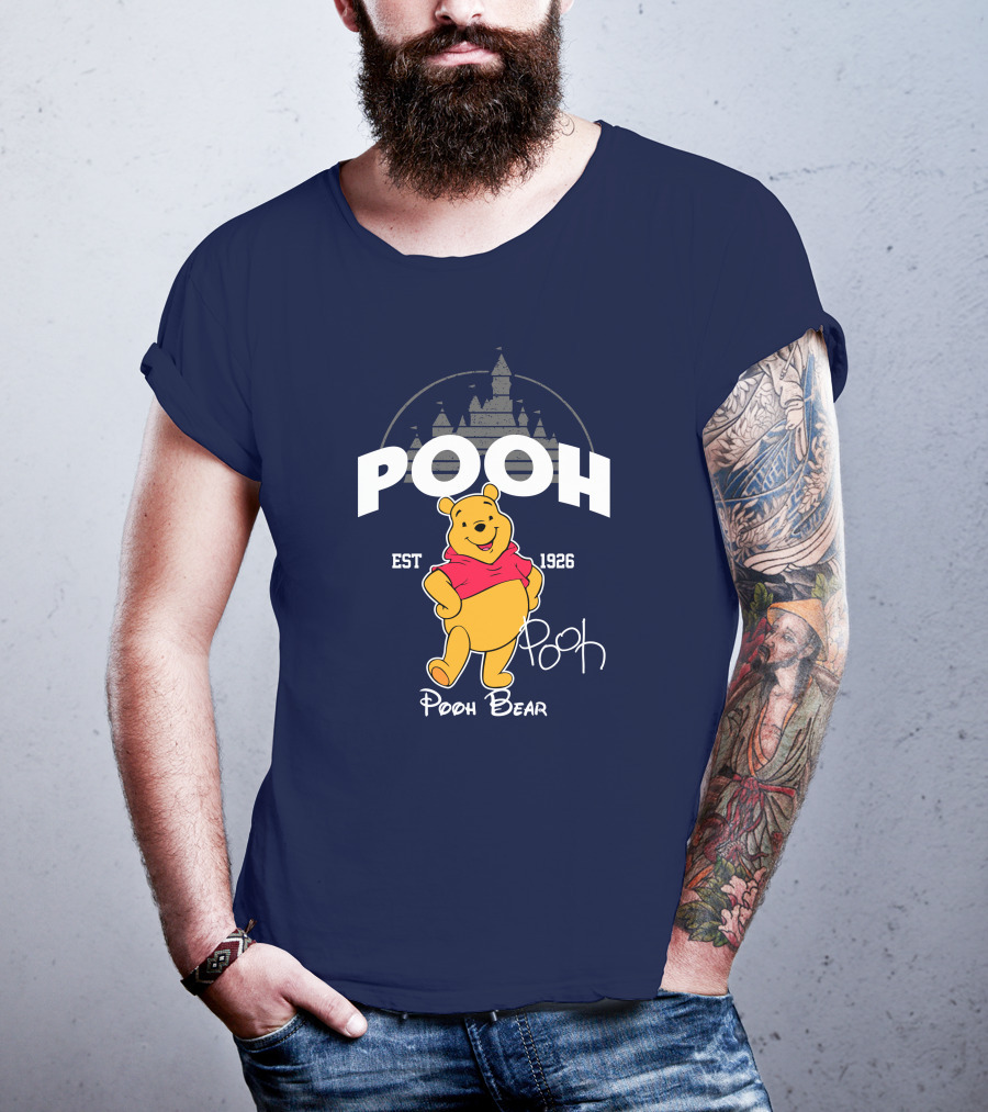 Pooh Bear Est 1926 Castle Backdrop T-Shirt