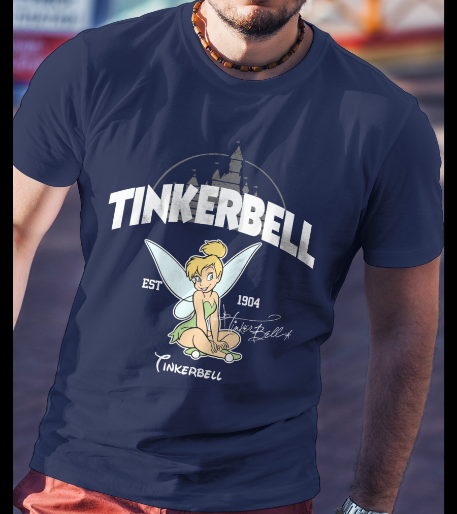 Tinkerbell Est 1904 Castle Background Disney Classic T-Shirt