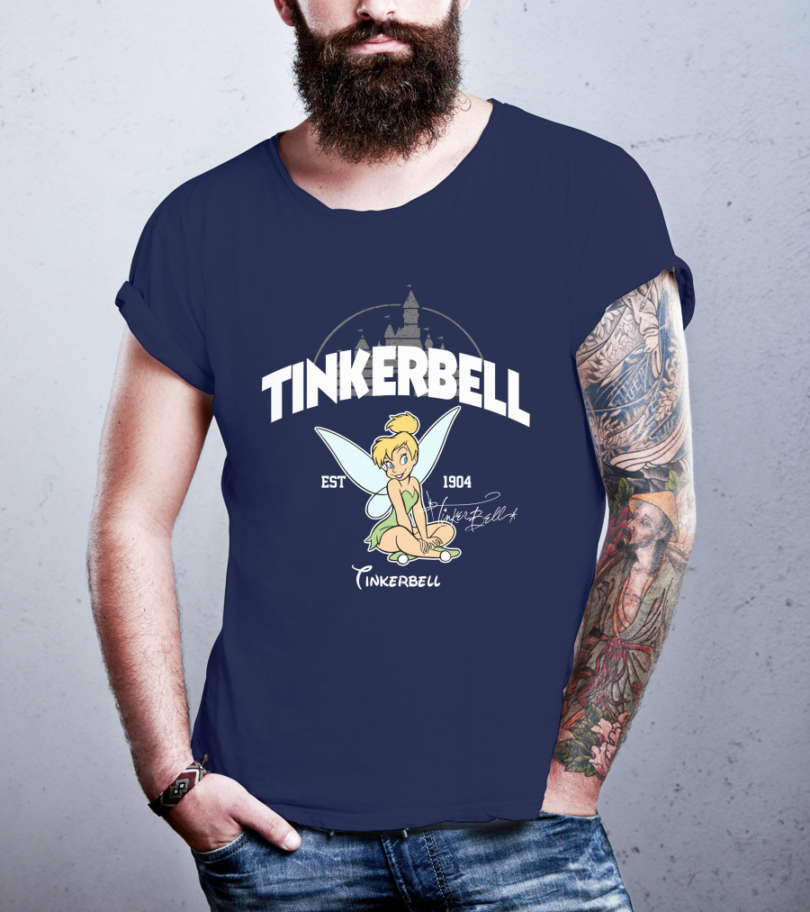 Tinkerbell Est 1904 Castle Background Disney Classic T-Shirt