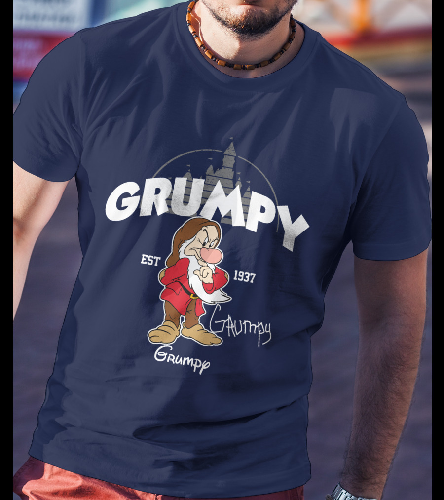 Grumpy Est 1937 Disney Castle Dwarf Snow White T-Shirt