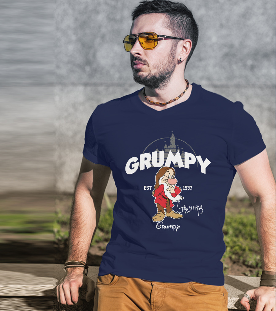 Grumpy Est 1937 Disney Castle Dwarf Snow White T-Shirt