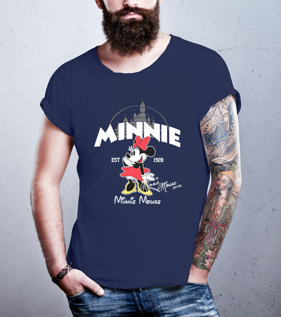 Minnie Mouse Est 1928 Mickey Disney Castle T-Shirt