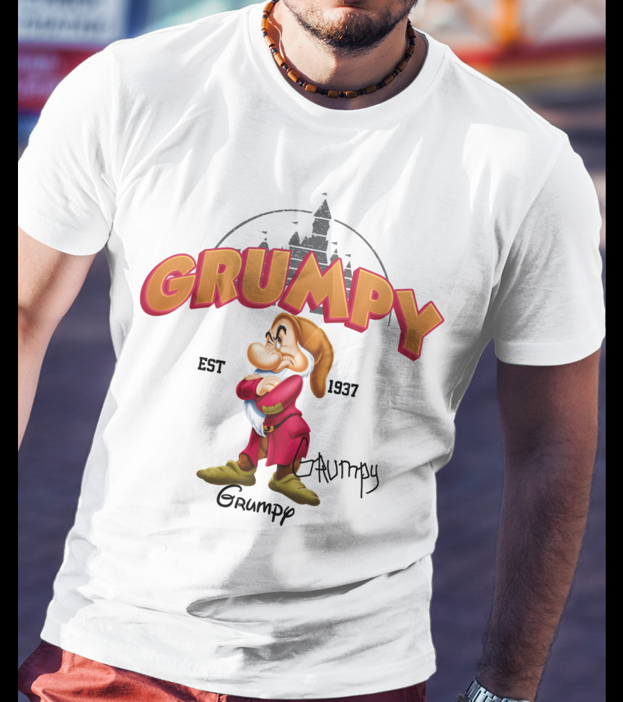 Grumpy Est 1937 Seven Dwarfs Character Disney T-Shirt