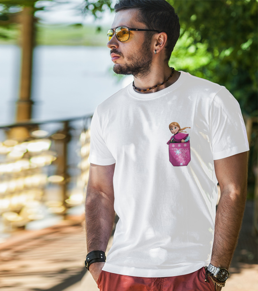 Anna Frozen Snowflake Pocket T-Shirt