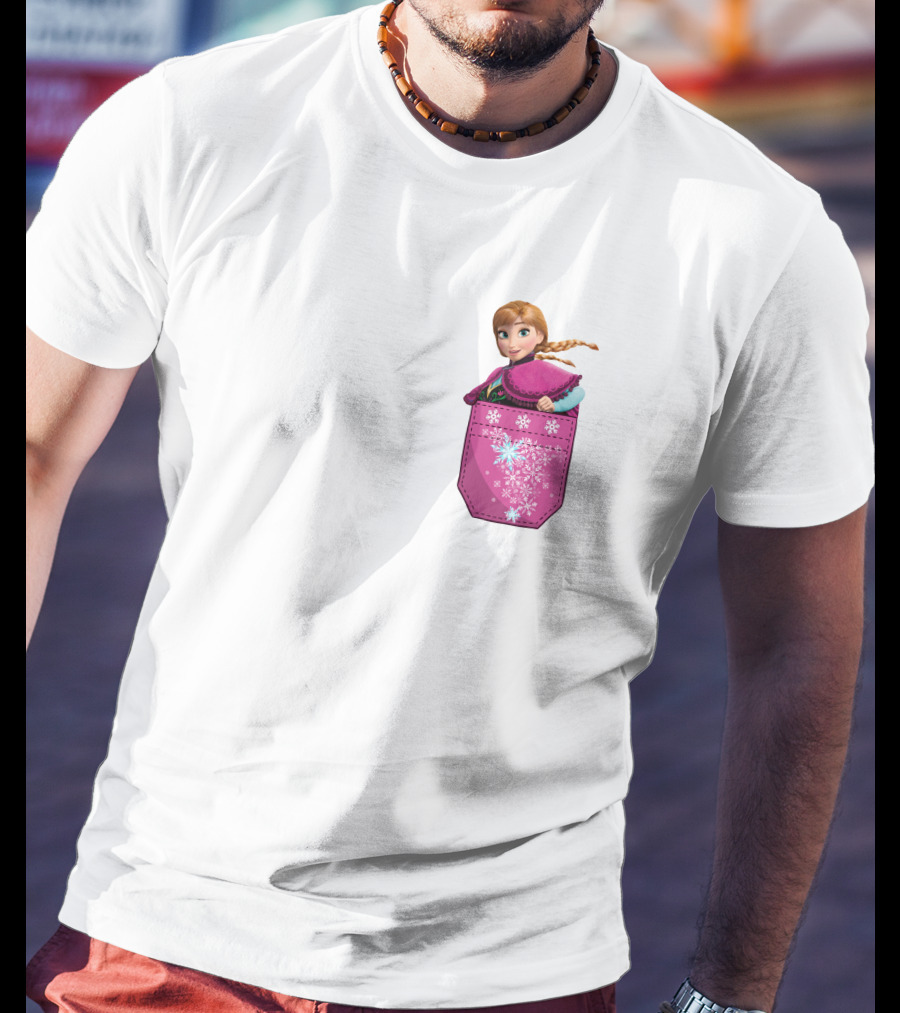 Anna Frozen Snowflake Pocket T-Shirt