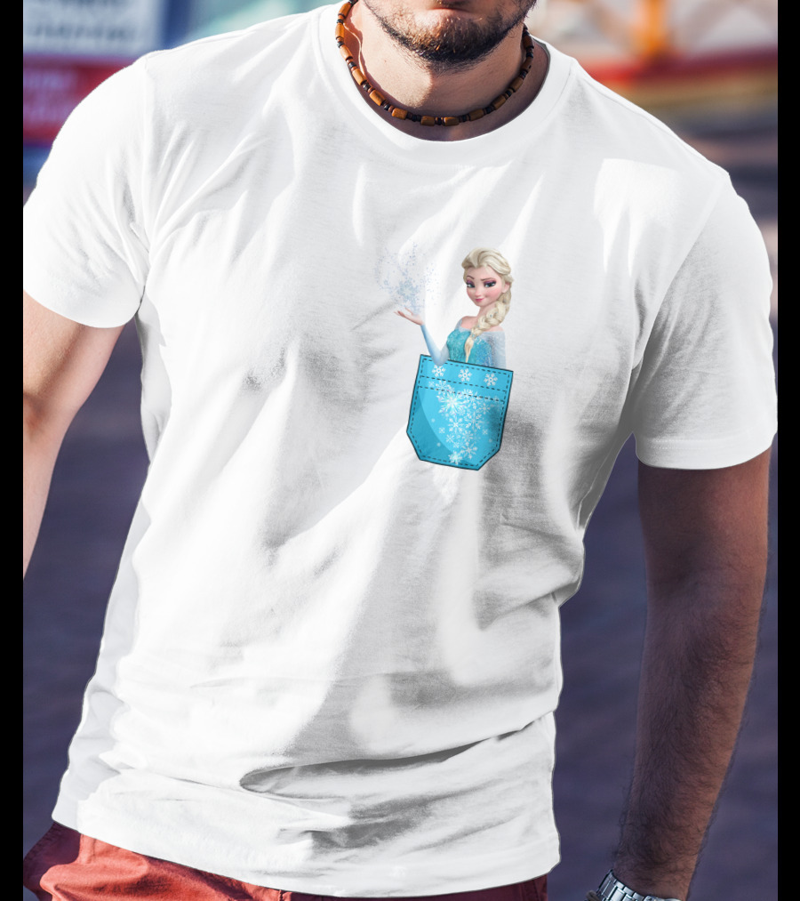 Elsa Pocket Magic Snowflakes Frozen Disney T-Shirt
