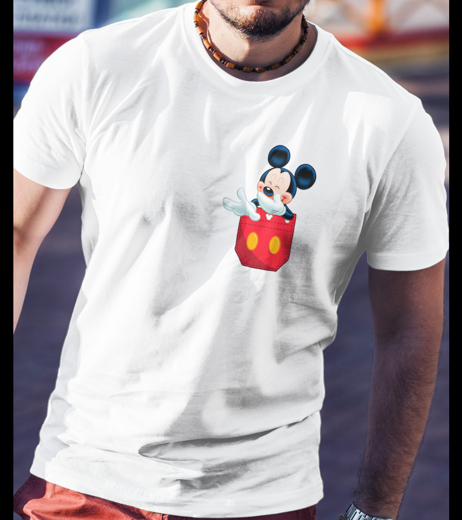 Mickey Mouse Red Pocket T-Shirt