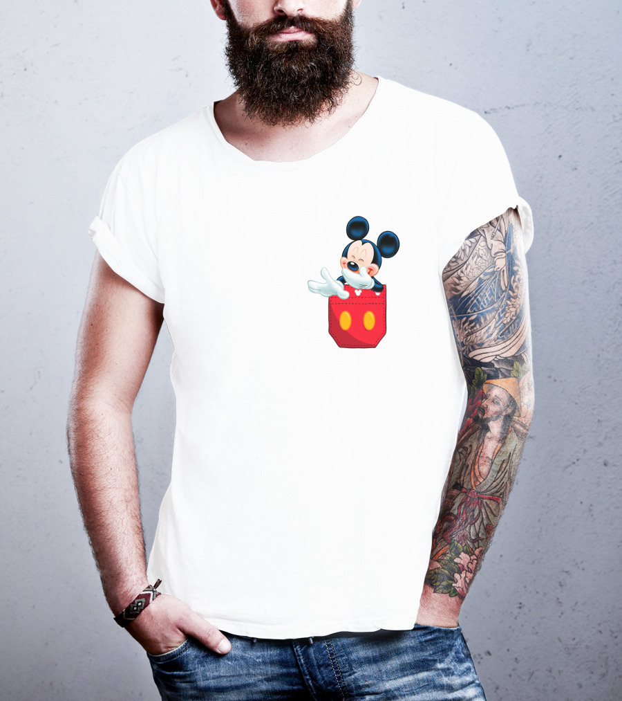 Mickey Mouse Red Pocket T-Shirt
