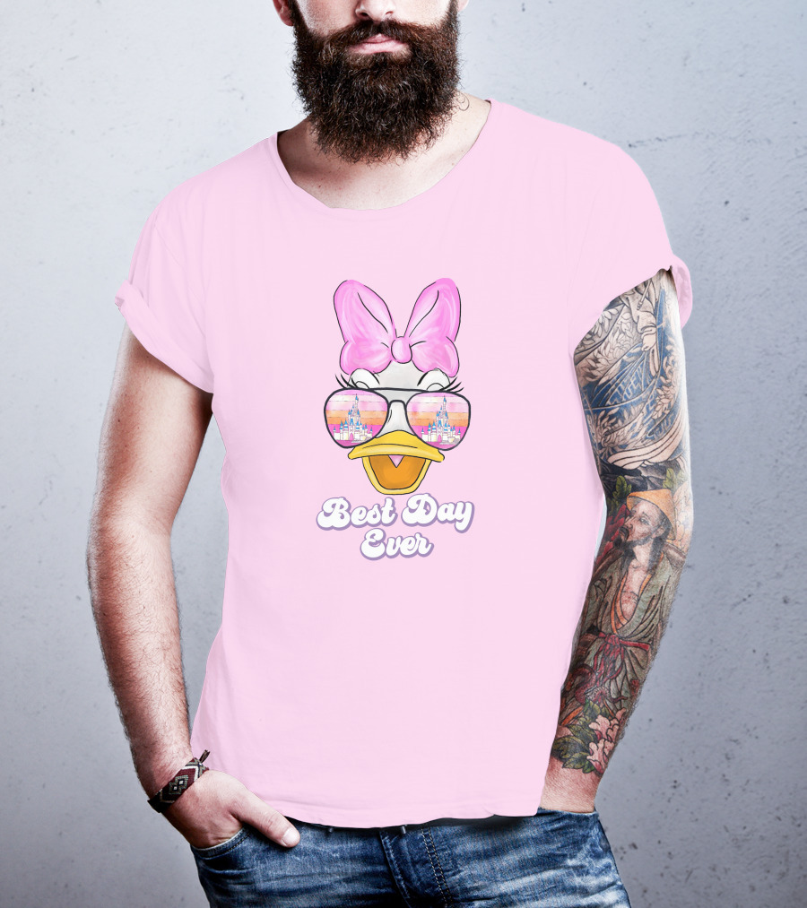 Best Day Ever Daisy Duck Disney Castle Reflection T-Shirt