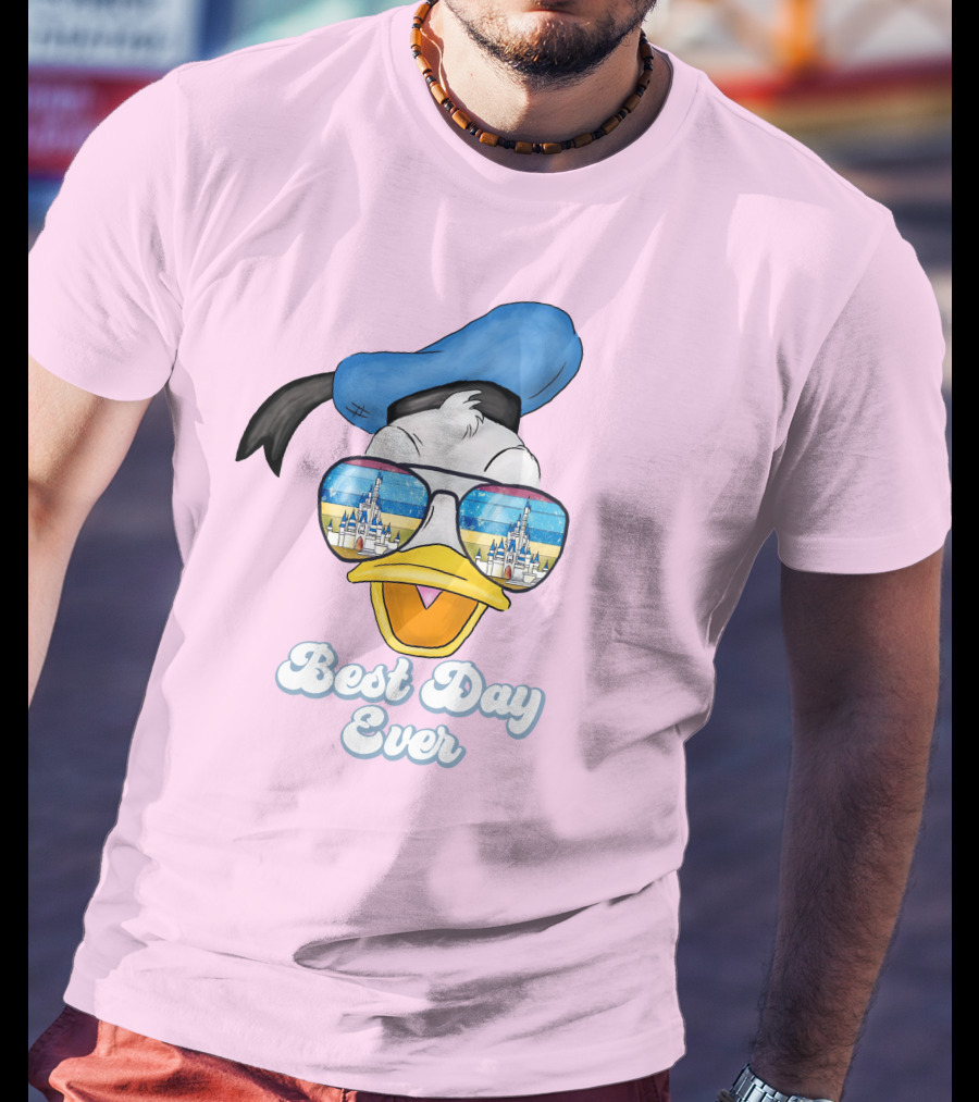 Donald Duck Best Day Ever Sunglasses And Castle T-Shirt