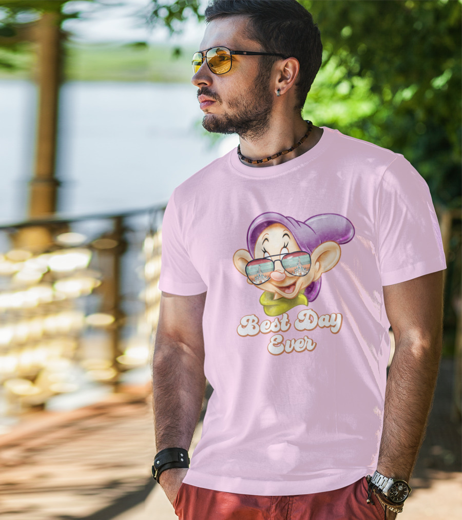 Best Day Ever Dopey Sunglasses Castle T-Shirt