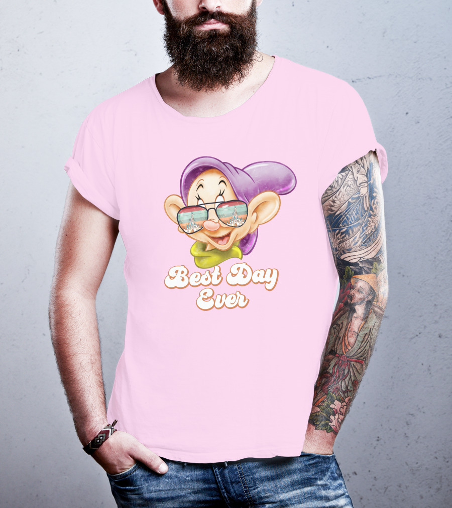Best Day Ever Dopey Sunglasses Castle T-Shirt