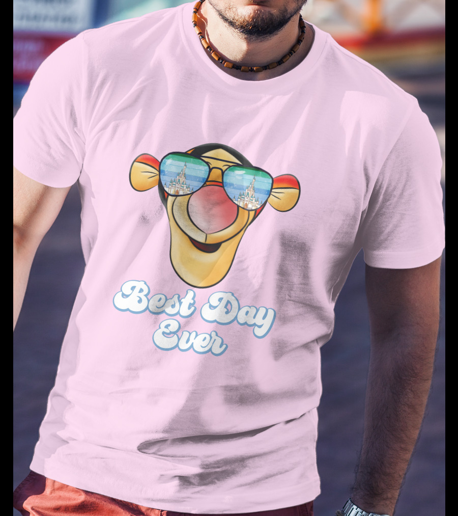Tigger Best Day Ever Disney Castle Sunglasses T-Shirt