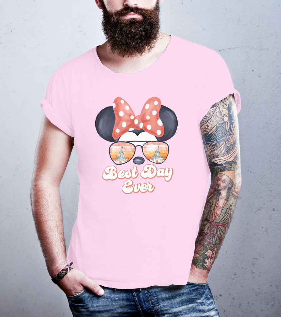 Minnie Mouse Best Day Ever Castle Sunglasses T-Shirt