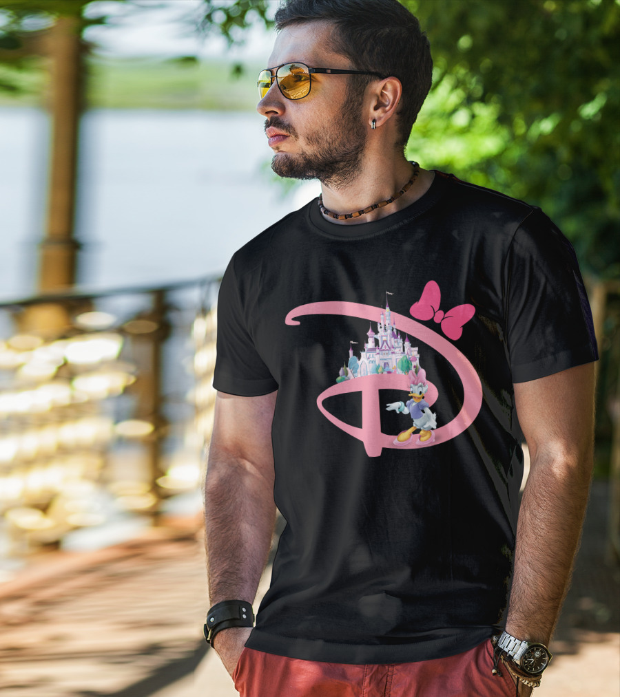 Daisy Duck Pink Disney Castle Bow T-Shirt