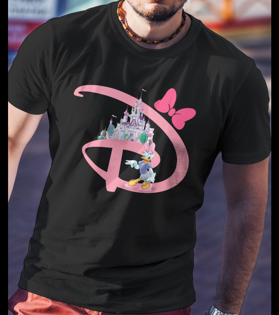 Daisy Duck Pink Disney Castle Bow T-Shirt