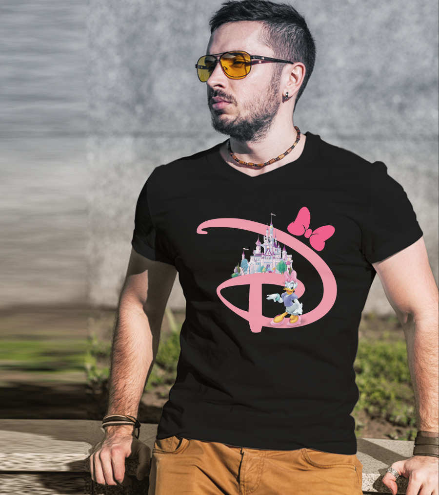 Daisy Duck Pink Disney Castle Bow T-Shirt