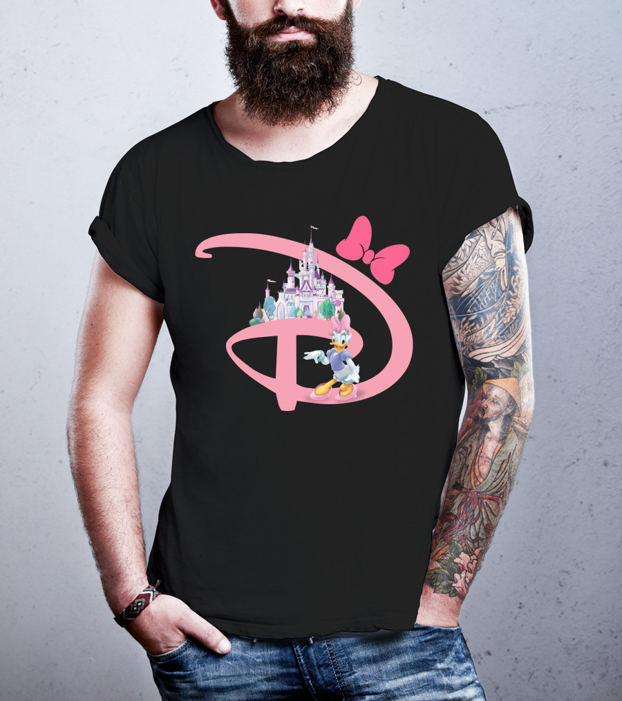 Daisy Duck Pink Disney Castle Bow T-Shirt