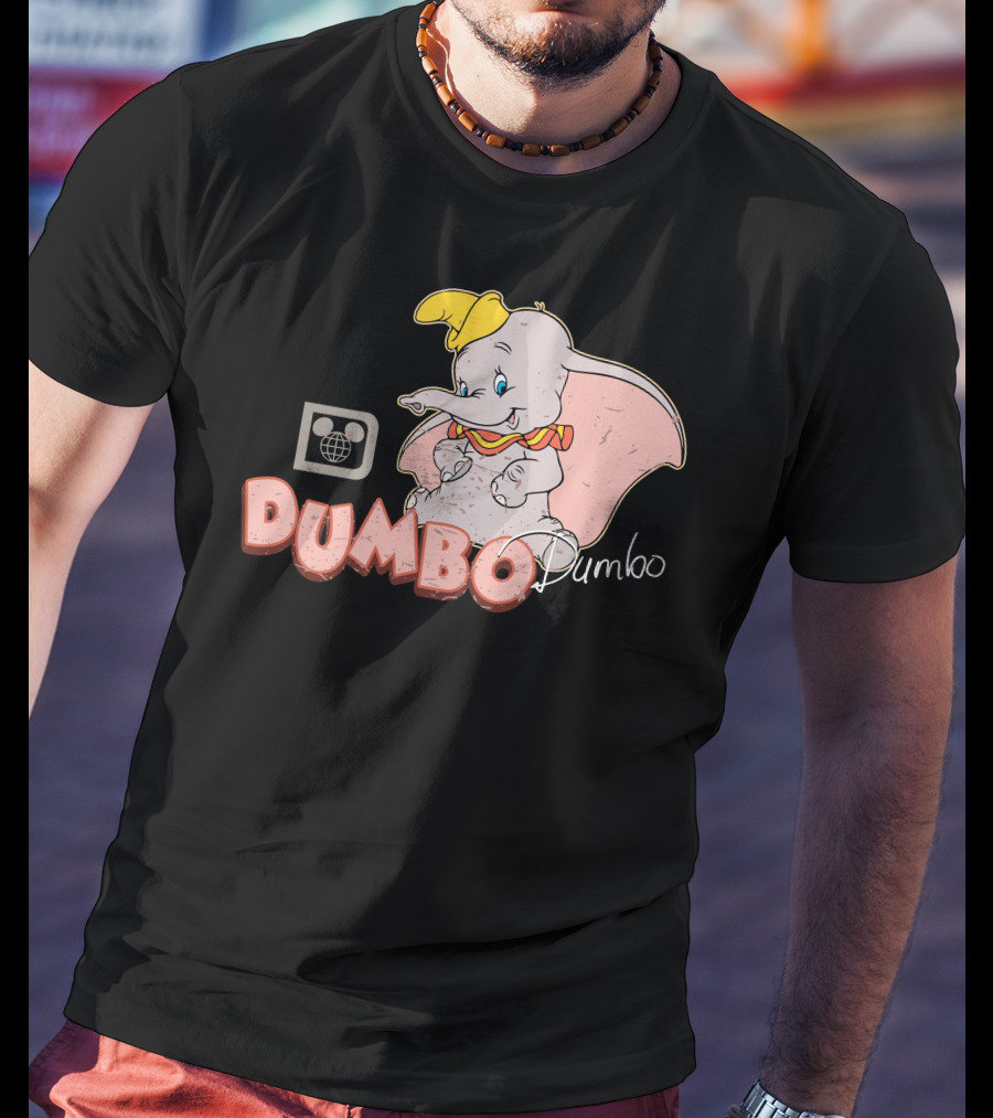 Dumbo Disney Classic Character Vintage Style With Mickey Mouse T-Shirt