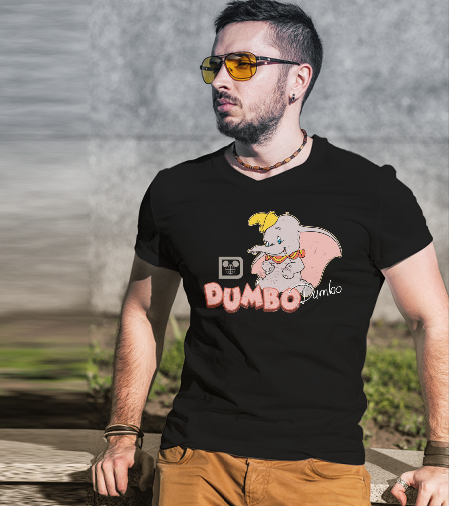 Dumbo Disney Classic Character Vintage Style With Mickey Mouse T-Shirt